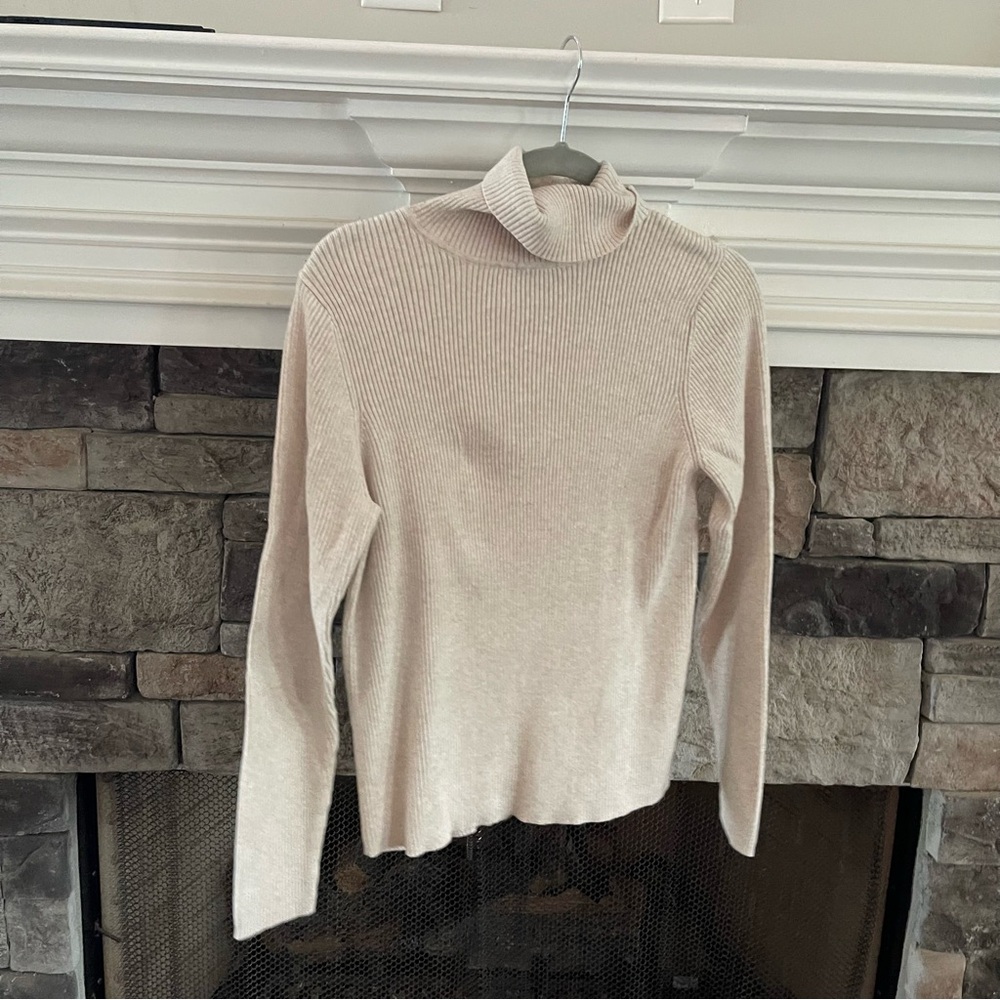 kim rogers cream turtleneck